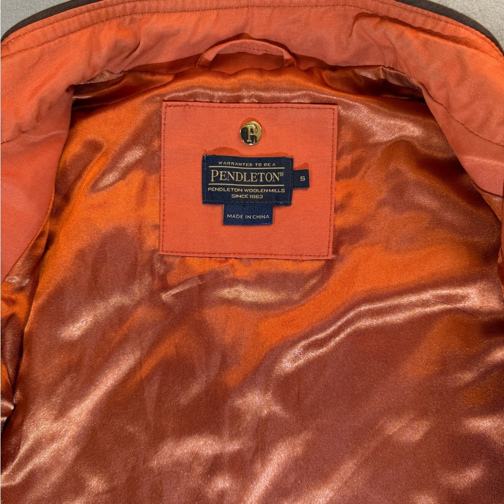 Pendleton Full-Zip Orange Quilted Vest - image 3
